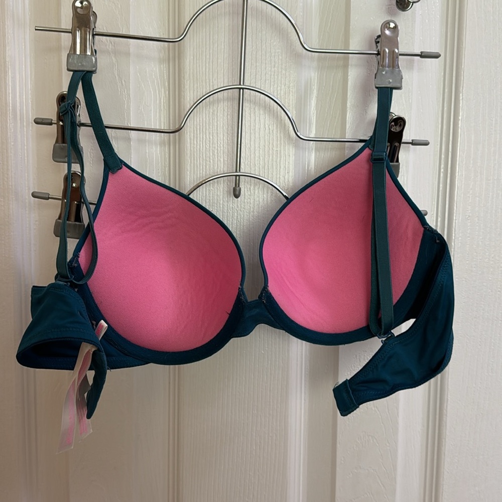 VS Pink push up bra size 34C. Dark Teal - Picture 2 of 5